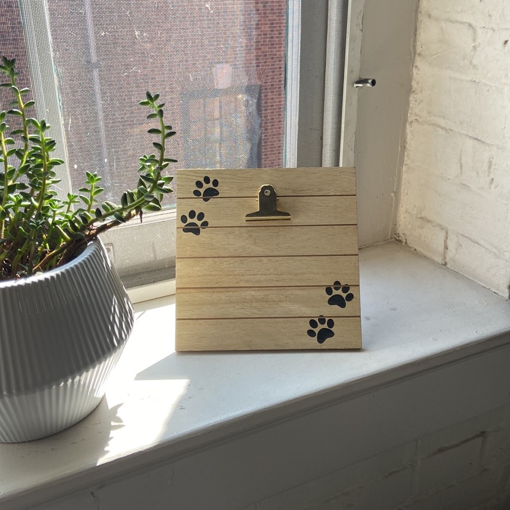 3/$30 | Wooden Dog Paw Print Frame